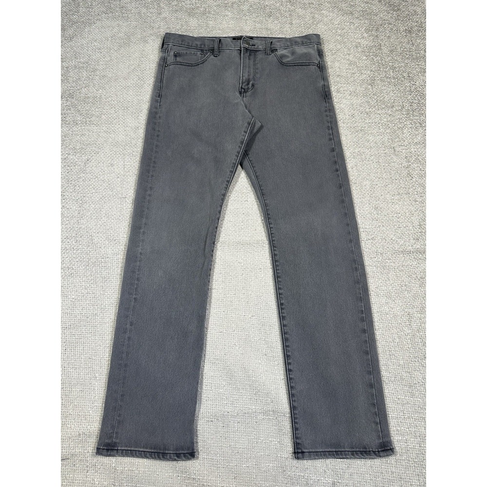 Banana Republic Jeans Mens 34x32 Gray Premium Performance Stretch Slim Straight
